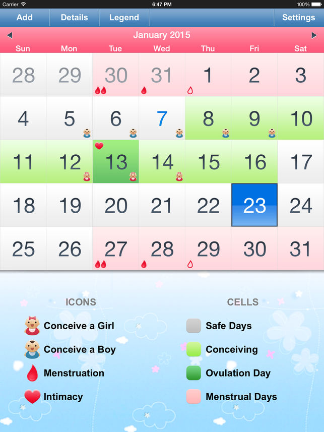 calendar method mobile app