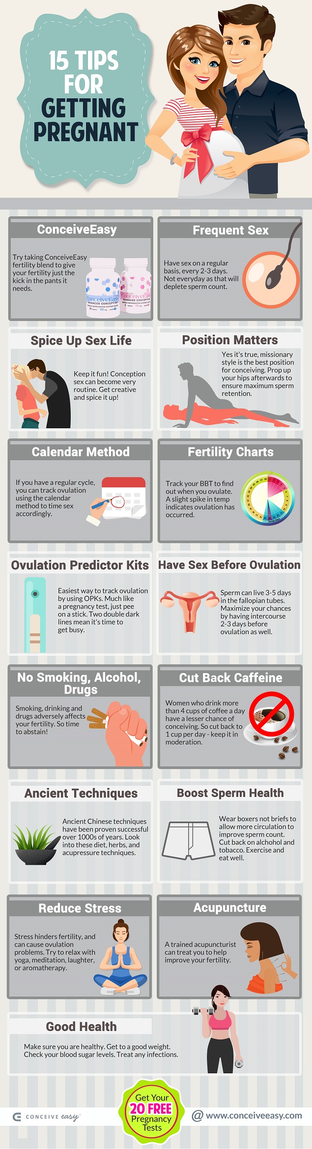 15 Tips for Getting Pregnant Infographic