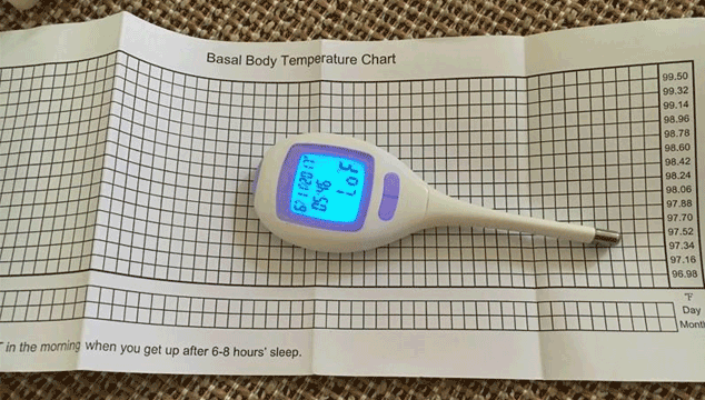 tracking ovulation using a bbt thermometer and chart