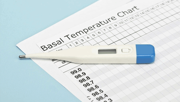 BBT thermometer and chart to track ovulation