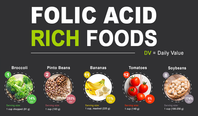 Foods rich in folic acid for fertility