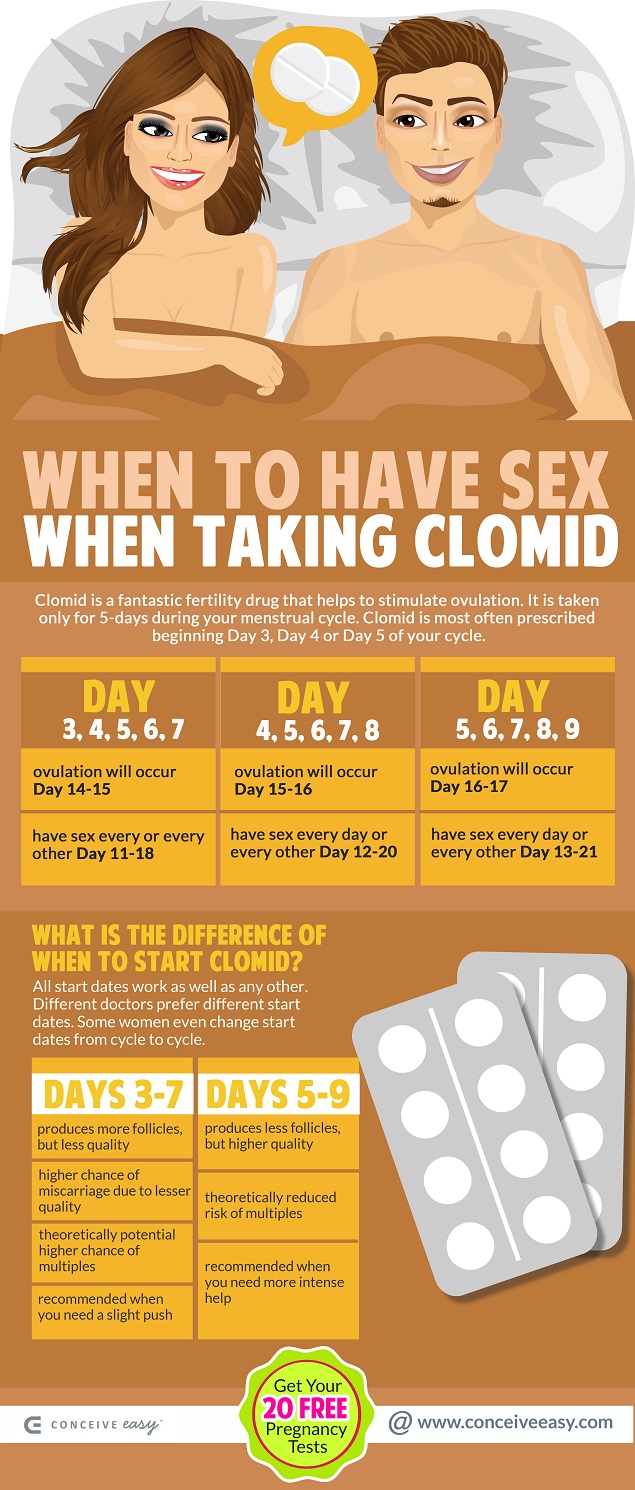 When to Have Sex When Taking Clomid Infographic