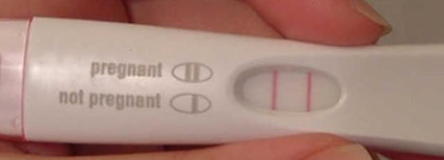 positive pregnancy test result