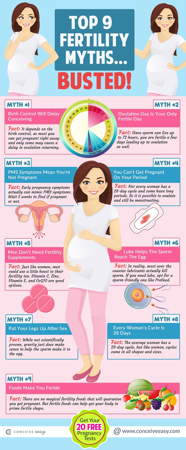 9 Fertility Myths and Misconceptions Infographic